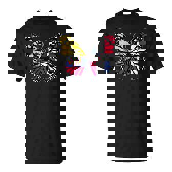 Ecuador And Dominican Butterfly Half Ecuadorian Dominicana Tank Top T-Shirt | Mazezy