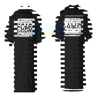 Ecuador New York Plate Style Ecuadorian T-Shirt | Mazezy