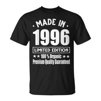 Édition Limitée 1996 Anniversaire 1996 Né En 1996 T-Shirt - Cadeauxyz