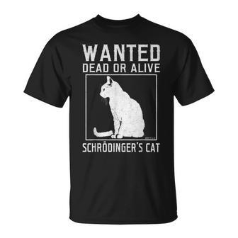 El Gato Dechrödinger Buscaba Un Gato Muertoivo Físico Camiseta unisex - Regaloses