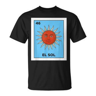 El Sol Card Mexican Lottery Sun Face Mexico Culture T-Shirt - Thegiftio UK