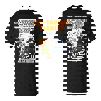 Elf Taught Pianist Musician Christmas Piano Player Fun T-Shirt | Mazezy