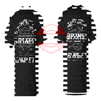 Emotional Support Bartender Do Not Pet Saying T-Shirt - Monsterry