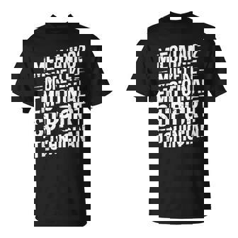 Emotionaly Support Technican Garage Mechanic Car T-Shirt | Mazezy