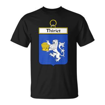 Escudo De Armas Thiriet Escudo De La Familia In Mangas Camiseta unisex - Regaloses