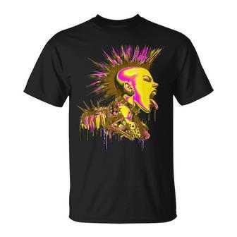 Estilo Punk Británico Regalos Mohawk Character Camiseta unisex - Regaloses