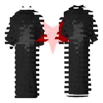 Estrella Roja Invertida De Cinco Puntasímbolo Camiseta unisex - Regaloses