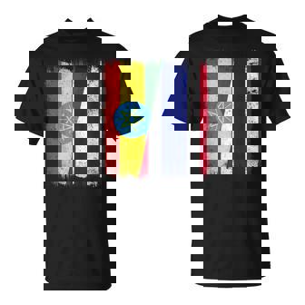 Ethiopia Thailand Half Flag Ethiopian Thai Roots T-Shirt | Mazezy