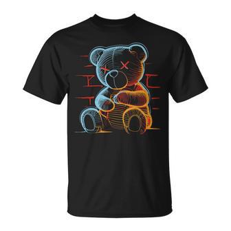 Evil Teddy Bear Streetwear Style T-Shirt - Thegiftio UK