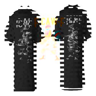 F-Caw-F Camo Chicken Tactical Rooster Military Fcawf T-Shirt - Monsterry