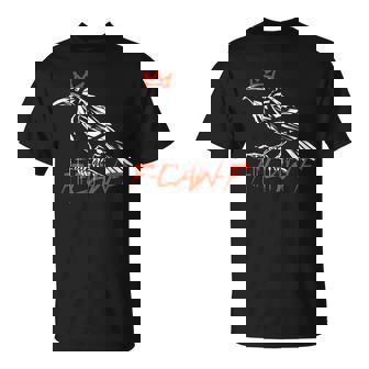 F-Caw-F No Kings Raven Bird Saying Gothic Humor T-Shirt | Mazezy