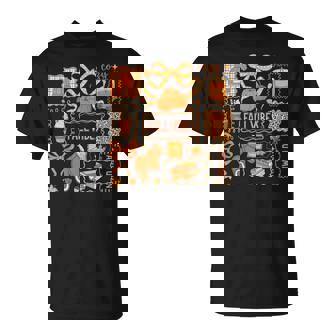 Fall Vibes Autumn Coquette Pumpkin Thanksgiving Coffee Women T-Shirt | Seseable CA