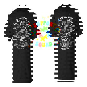 Family Autism Support Squad Autism Awareness Sped Teacher T-Shirt | Seseable CA