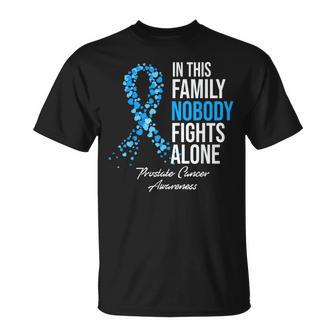 In This Family Nobody Fights Alone Prostate Cancer Awareness T-Shirt - Thegiftio UK