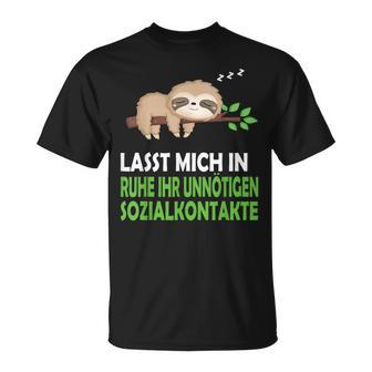 Faultier Nachthemdchlaf Pyjamachlafanzug Geschenk T-Shirt - Geschenkecke