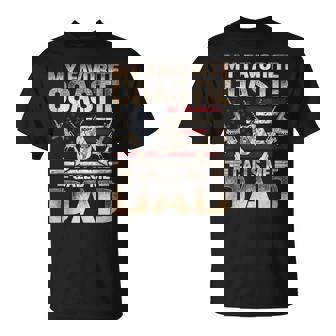 My Favorite Coastie Calls Me Dad Proud Coast Guard Dad Tank Top T-Shirt | Mazezy