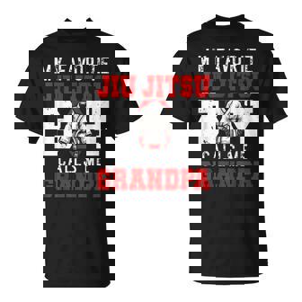 My Favorite Jiu Jitsu Boy Calls Me Grandpa Grandfather T-Shirt | Mazezy