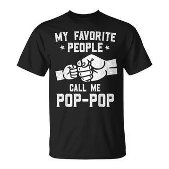 My Favorite People Call Me Pop-Pop Fist Bump Pop-Pop T-Shirt - Thegiftio UK