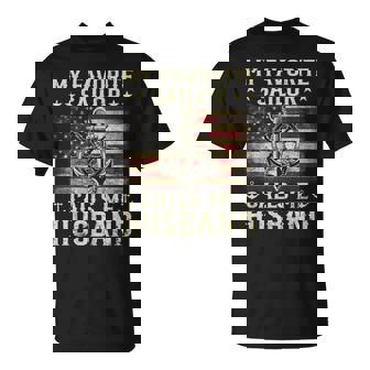 My Favorite Sailor Calls Me Husband Flag US Family Matching T-Shirt | Mazezy