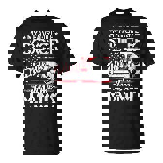 My Favorite Soccer Player Calls Me Mammy US Flag T-Shirt | Mazezy