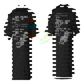 Feather Native American Heritage Listen To Wind It Talksフェザー ネイティブアメリカンヘリ Tシャツ - Kawaiitshirt