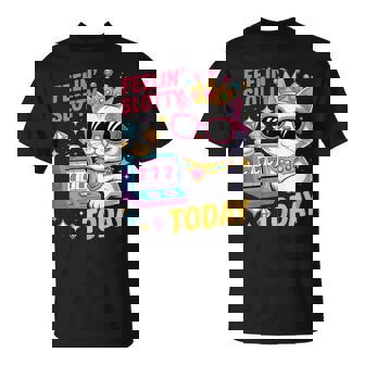 Feeling Slotty Today Slot Machine Cat Casino Gambling T-Shirt | Mazezy