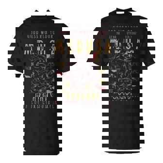 The Female Gaze Medusa Distressed Band Goddess World Tour T-Shirt | Mazezy