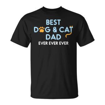 Festa Del Papà Best Dog Cat Dad Ever Fur Papa Daddy Parent Men Maglietta - Novitaregali