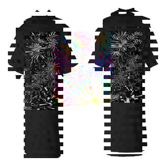 Festive Fireworks & Parades Shows Holiday Cheer For Dad Mom T-Shirt - Monsterry