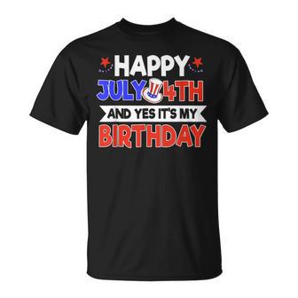 Fêtes D'anniversaire Du 4 Juillet Drapeau Américain T-Shirt - Cadeauxyz