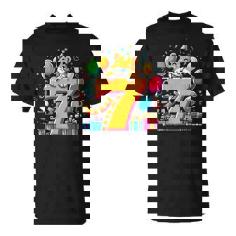 Fiesta De Cumpleaños Con Temática De Tigre Para Niñoséptimo Cumpleaños De Tigre Camiseta unisex - Regaloses