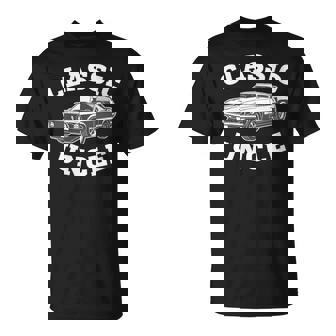 Fine Arts Vintage Muscle Car Illustration Classic Uncle N T-Shirt | Mazezy