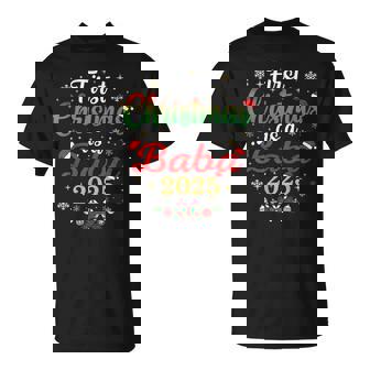 First Christmas As A Baba 2025 New Dad Xmas T-Shirt | Mazezy