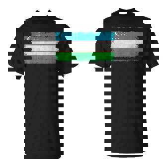 Flag Uzbekistan Grungy Style T-Shirt | Mazezy