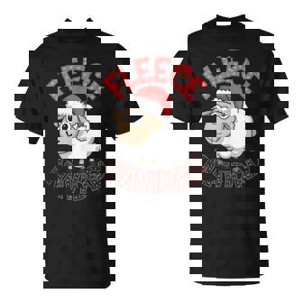 Fleece Navidad Christmas Sheep Animal Lover Tank Top T-Shirt | Mazezy