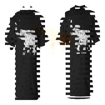 Floral Elephant Boho Safari Wildflower Animal Cottagecore T-Shirt | Mazezy