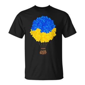 Flores Globo De Aire Bandera De Ucrania Colores Ucranianos Camiseta unisex - Regaloses