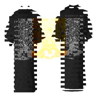 Flower Of Life Kalesvara Mudra Eye Of Horus Seed Of Life Tank Top T-Shirt - Monsterry