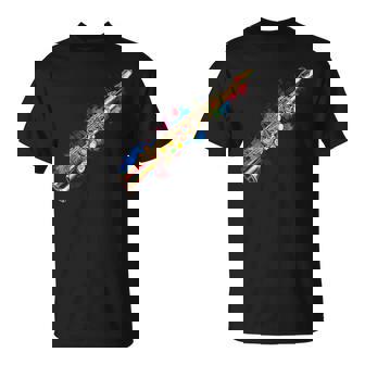 Flute Music Instrument Motif Artwork Flute Tank Top T-Shirt | Mazezy