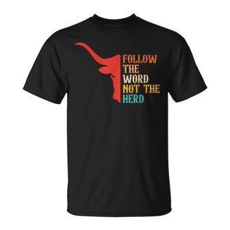Follow The Word Herd Motivation Faith T-Shirt - Monsterry