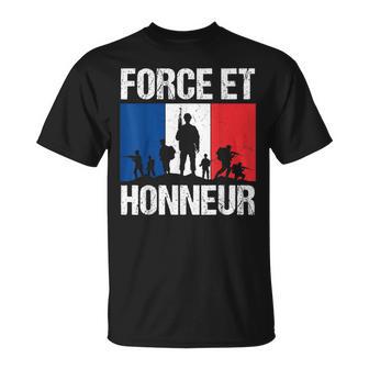 Force Et Honneur France Armée Françaisealeurs Militaires T-Shirt - Cadeauxyz