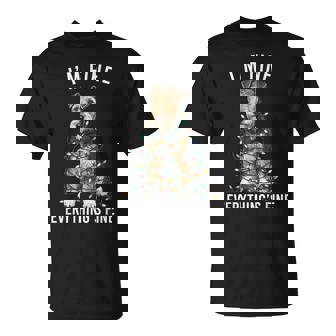 Fox Terrier Christmas I'm Fine Everything Is Fine T-Shirt | Mazezy