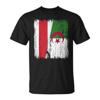 Free Belarus Algeria Half Flag Belarusian Algerian Heritage T-Shirt | Mazezy