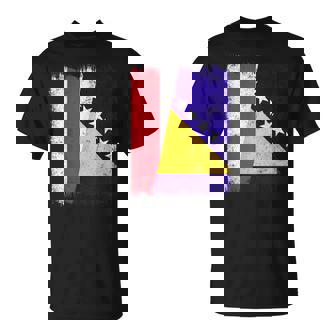 Free Belarus Bosnia And Herzegovina Half Flag T-Shirt | Mazezy