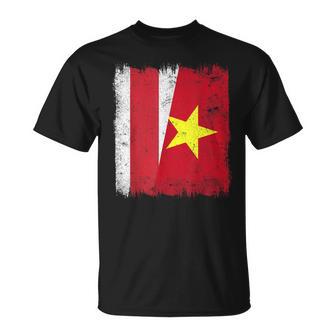 Free Belarus Vietnam Half Flag Belarussian Vietnamese Jersey T-Shirt | Mazezy