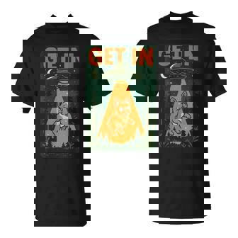 French Bulldog Get In Alien Ship Cool Frenchie Dog T-Shirt | Mazezy