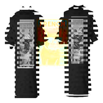 French Bulldog Cool Art Print Pop Art Frenchie T-Shirt | Mazezy