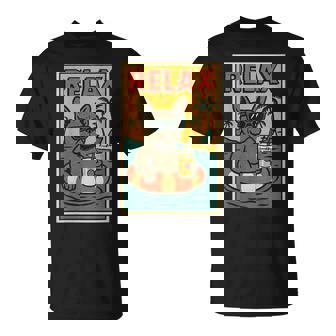 French Bulldog Relaxing Comic Book Style Relax Frenchie T-Shirt | Mazezy