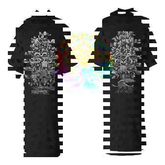 Full Foliage Tree Of Life 葉がいっぱいのレインボー生命の木 Tシャツ - Kawaiitshirt