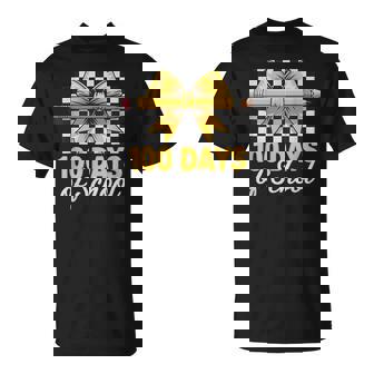 Fun 100 Days Teacher Celebration School Classroom Style T-Shirt | Mazezy